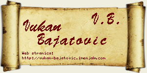Vukan Bajatović vizit kartica